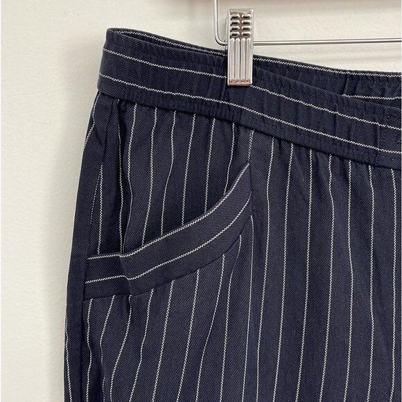 Eileen Fisher Cropped Wide Leg Tencel Pants Elastic Waist Lightweight - Large - Picture 9 of 14